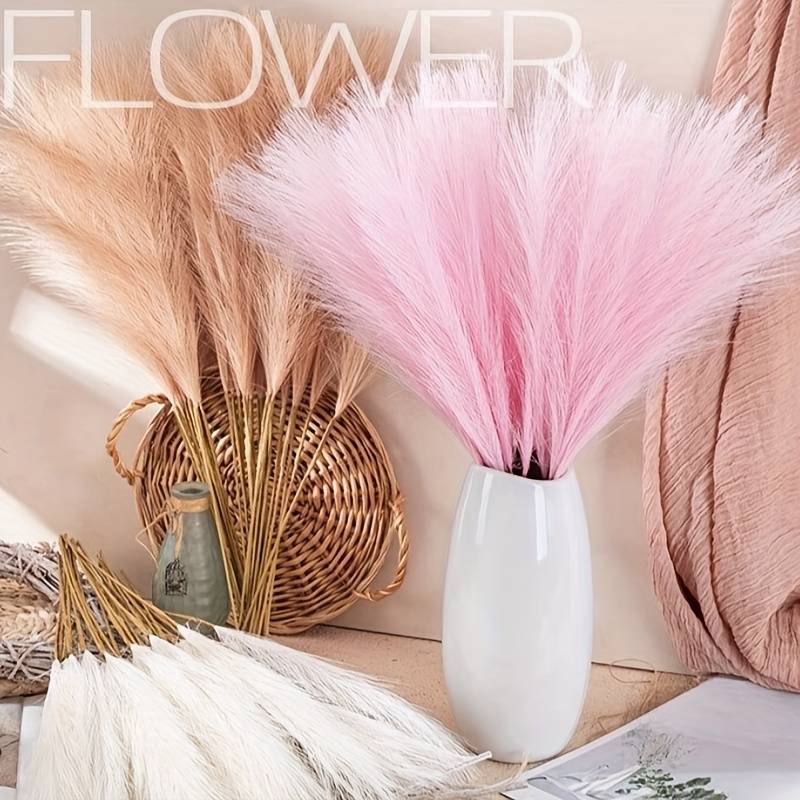 Artificial Pampas Grass fluffy Faux Bulrush Reed Grass For - Temu